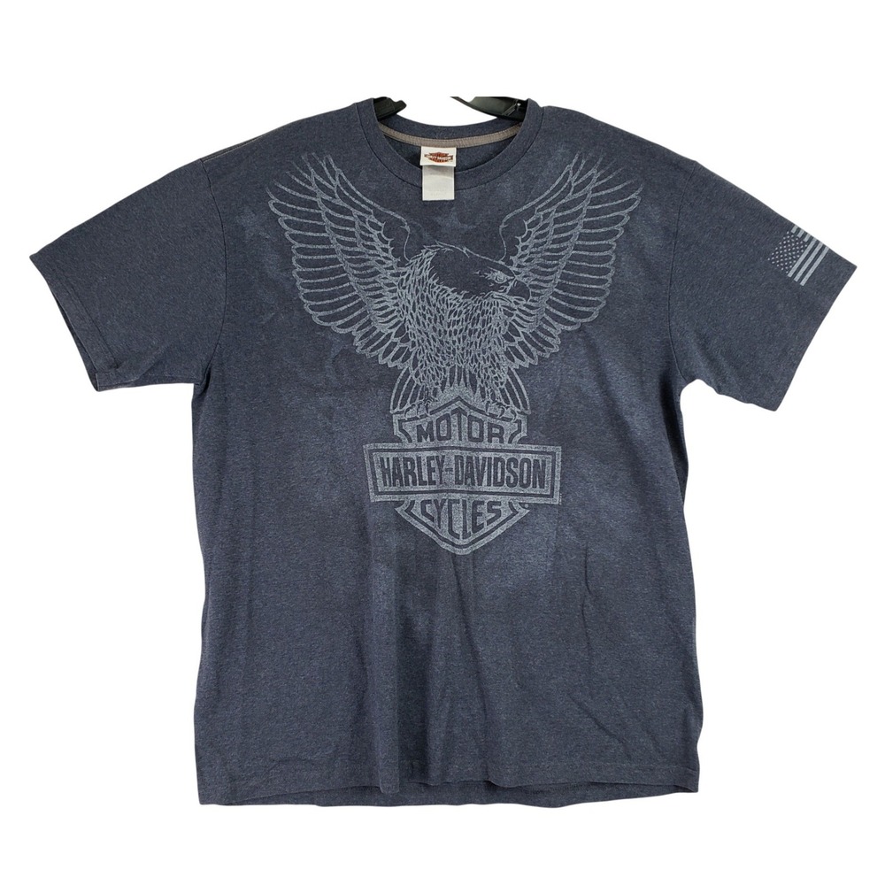 Harley-Davidson Scottsdale T-Shirt Mens XL Blue Eagle Rattlesnake Biker Moto